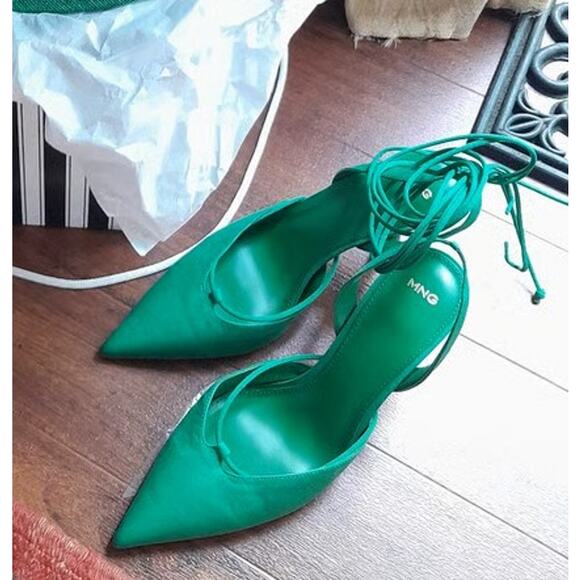 MANGO Lace Up Heels NWT - Picture 10 of 11